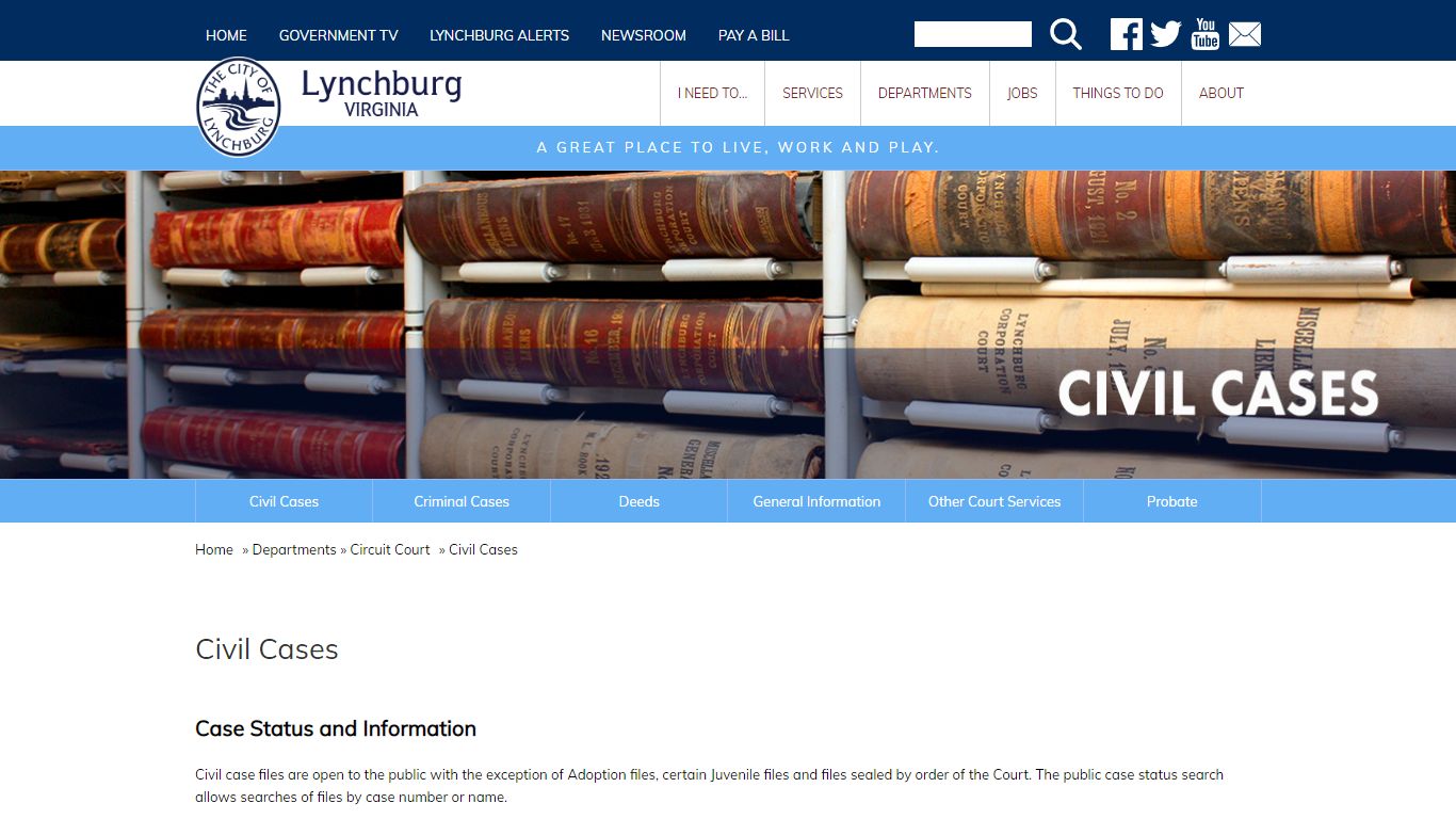 Civil Cases | City of Lynchburg, VA